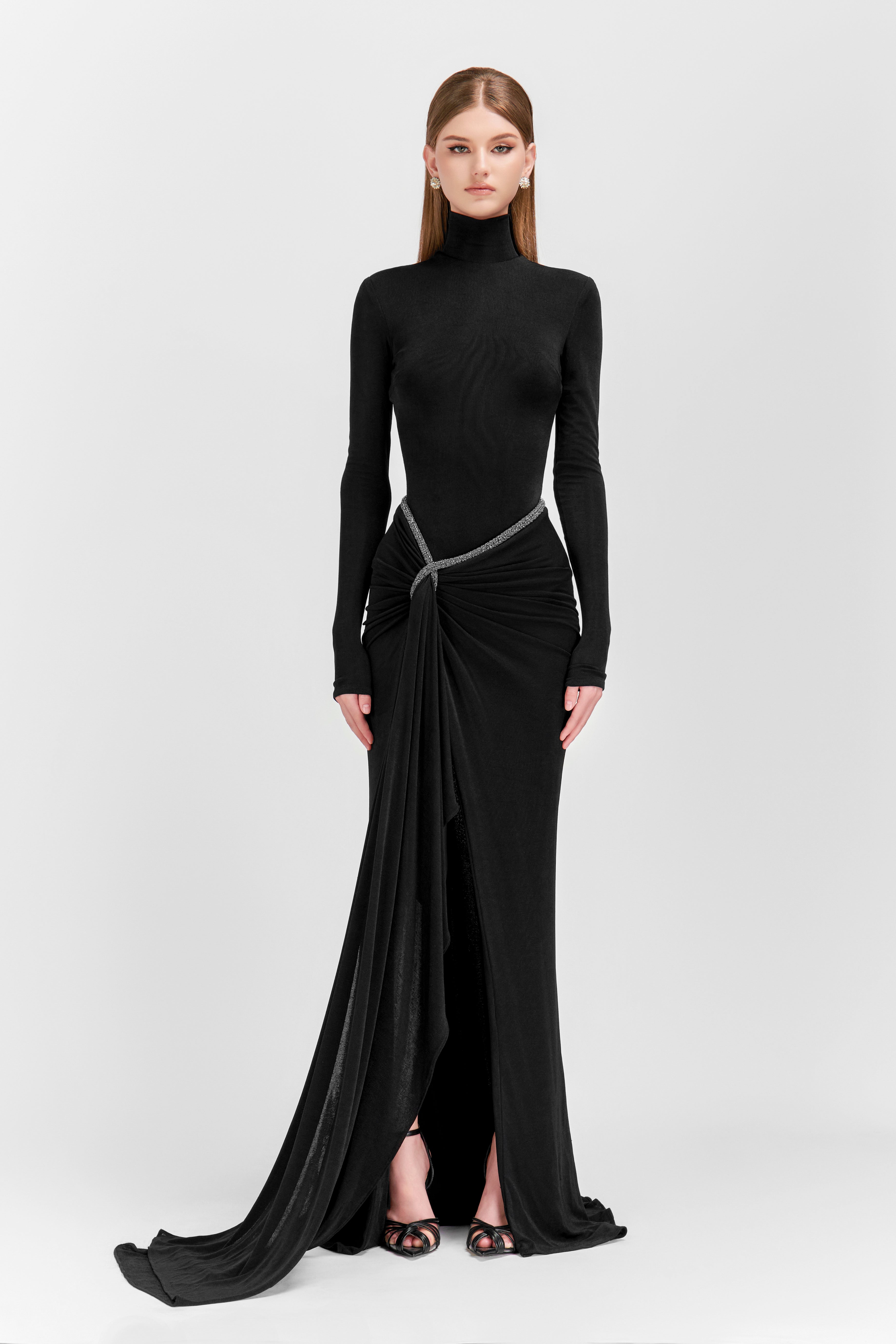 Asymmetric Twisted Spandex Dress
