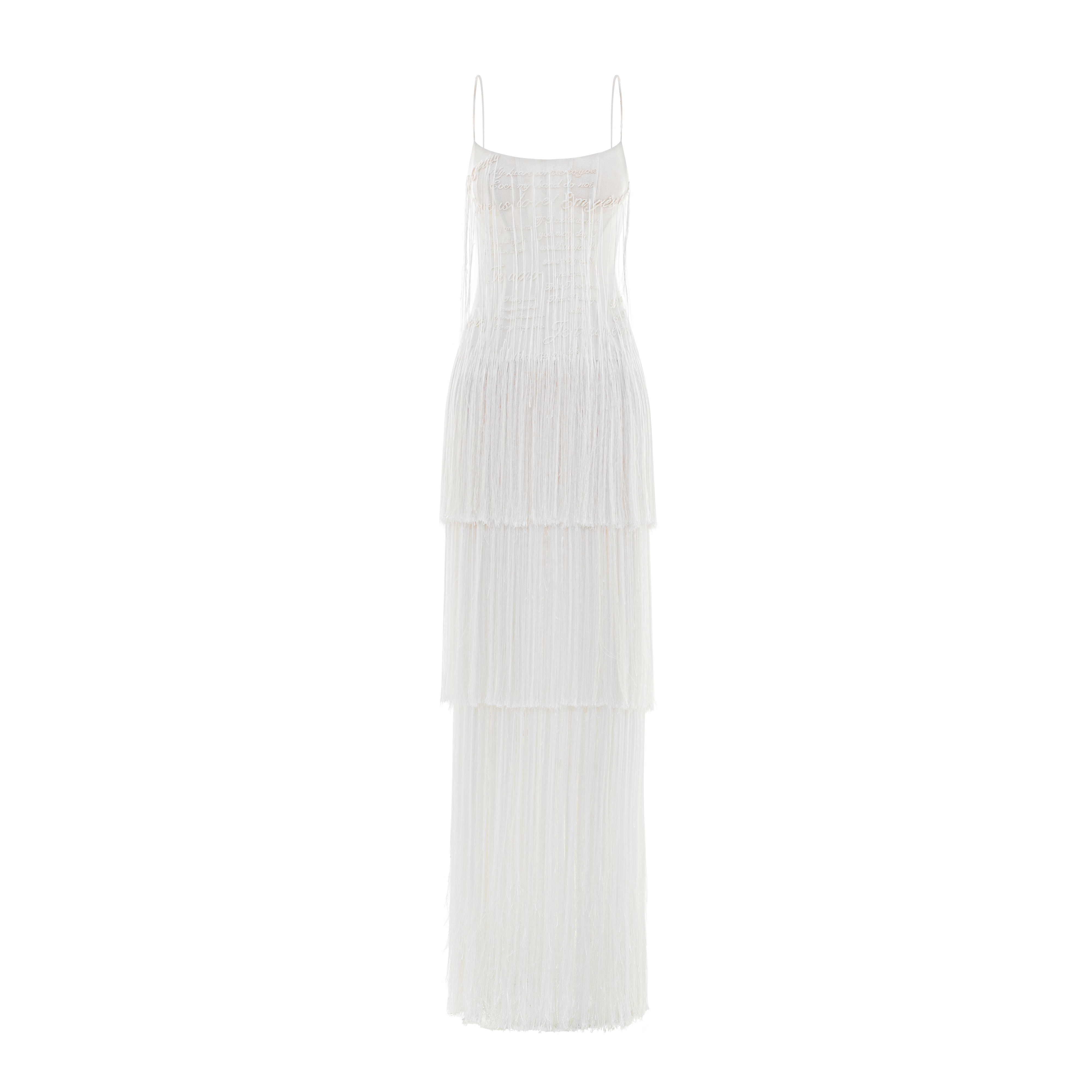 FRINGE POEM WEDDING DRESS