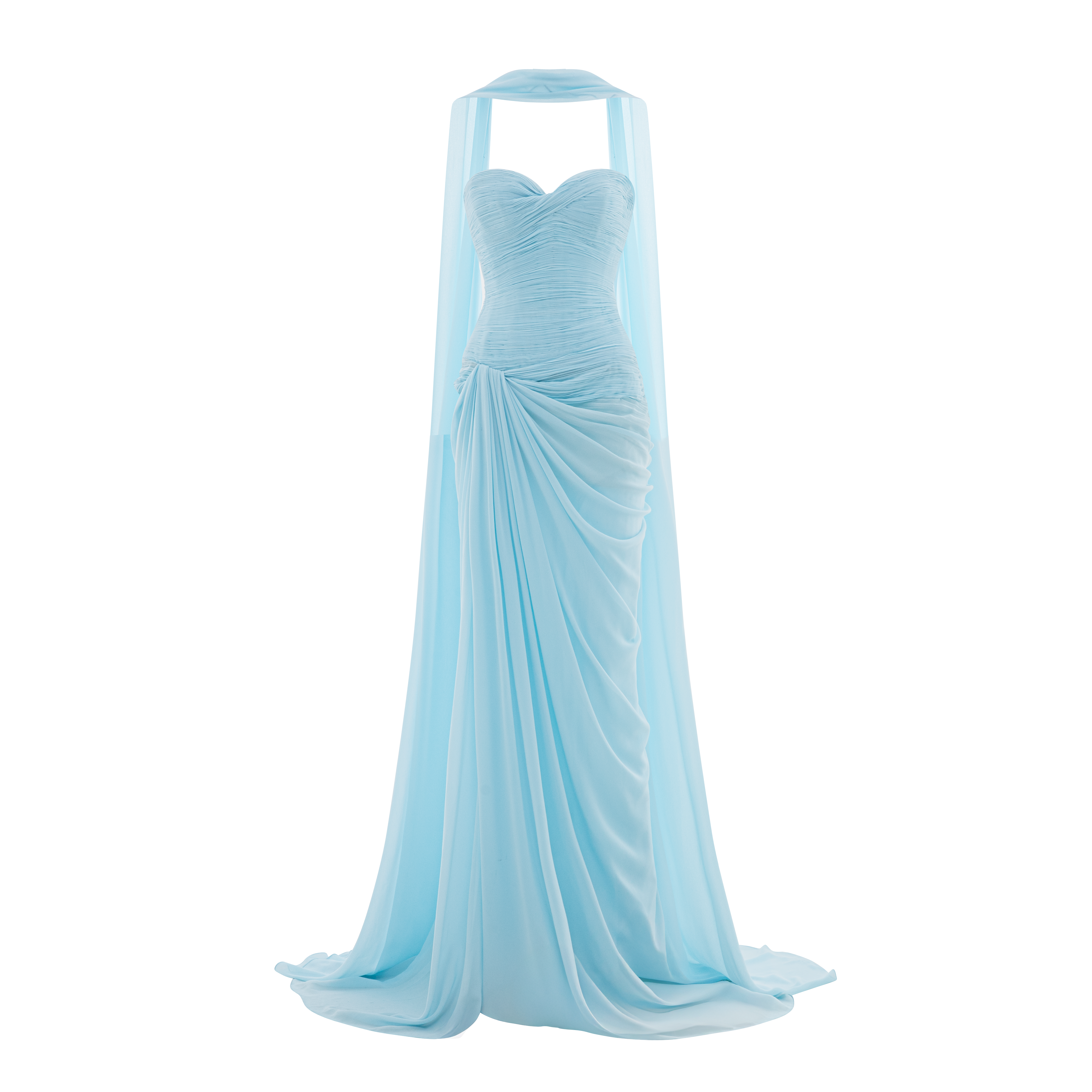 Allure Scarf Chiffon Gown