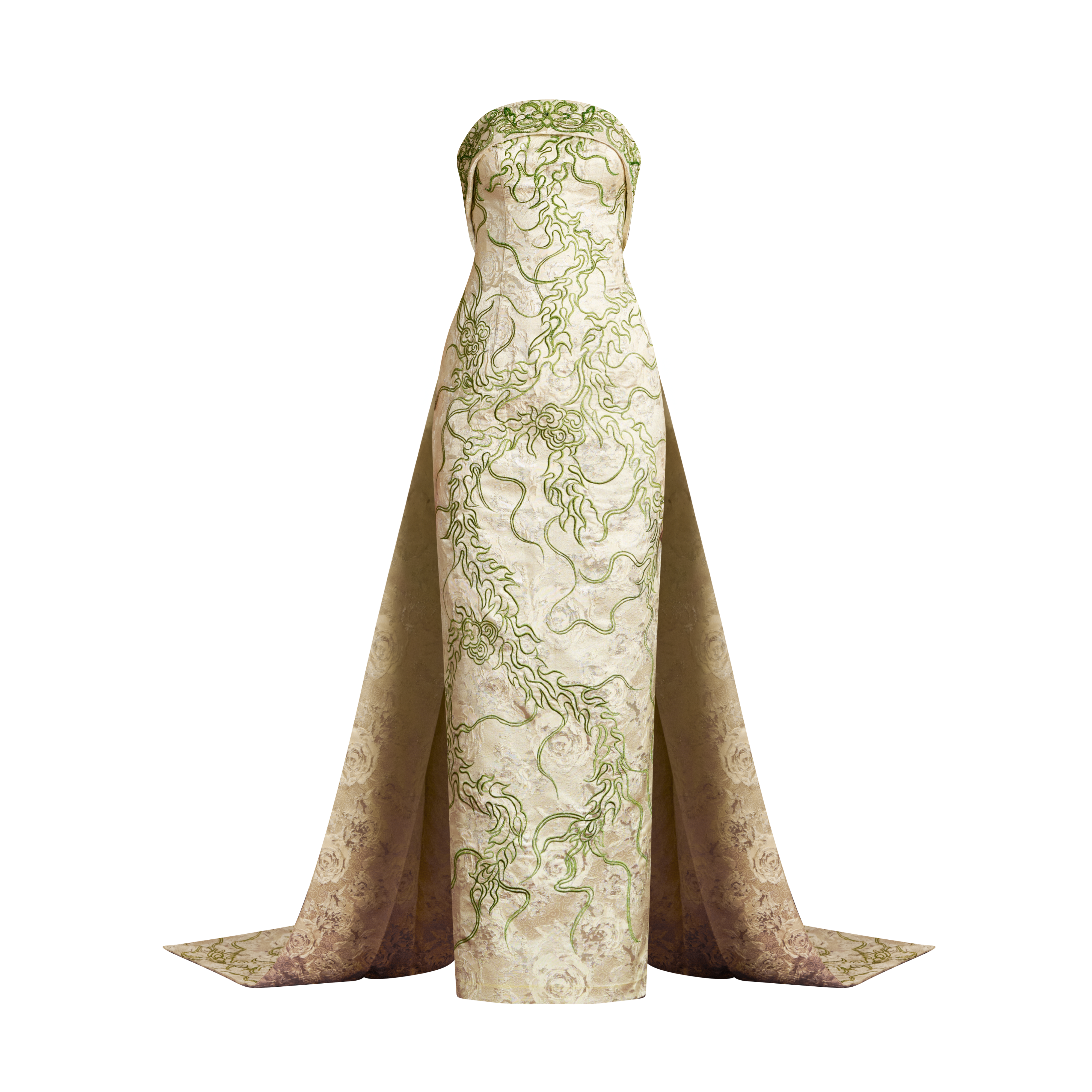 Phoenix Brocade Gown