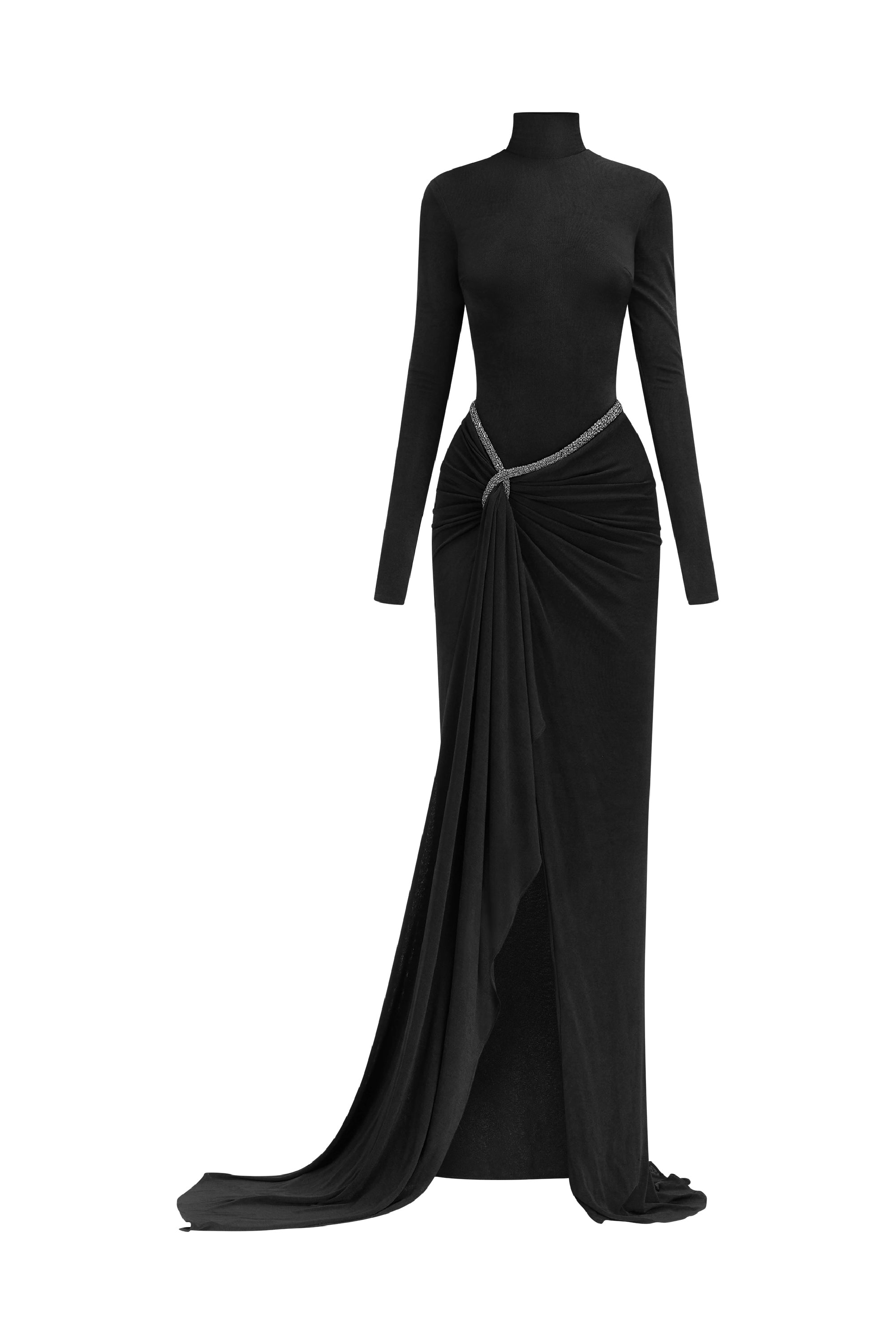 Asymmetric Twisted Spandex Dress