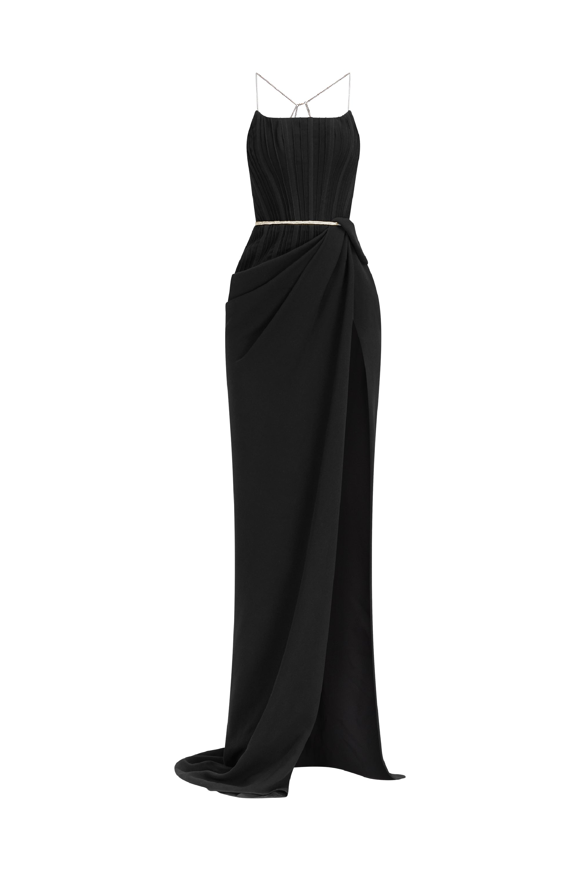 Hadley evening crepe dress