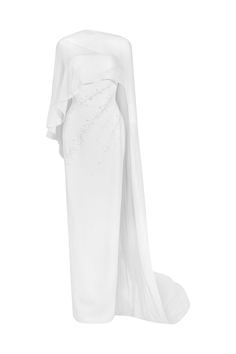 Liquid Light Cape Gown