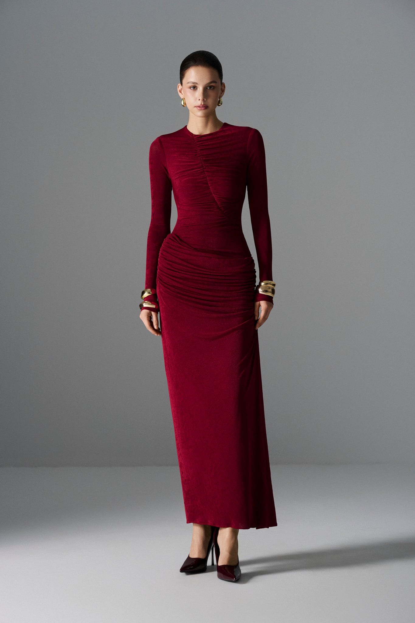 Crimson Bordeaux Dress